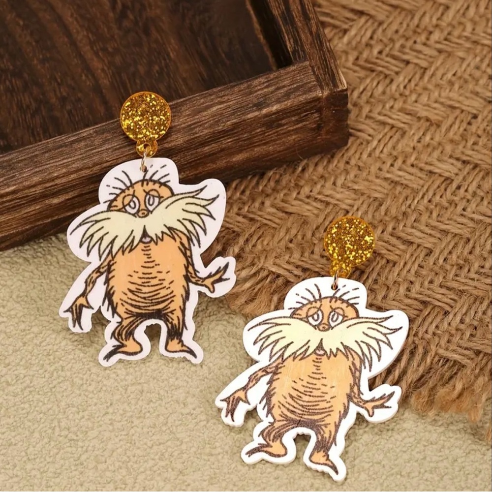 Lorax (Dr. Suess) Earrings - Picture 4 of 5